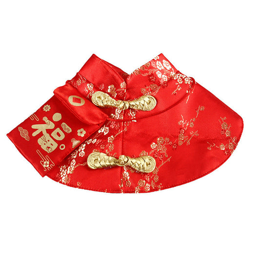 KFX-4452285 Cozy Red Cloak for Cats - Perfect for New Year Celebrations