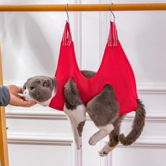 KFX-4453309 Hanging Hammock for Safe and Easy Nail Trimming for Cats and Dogs - Multiple Colors and Sizes Available