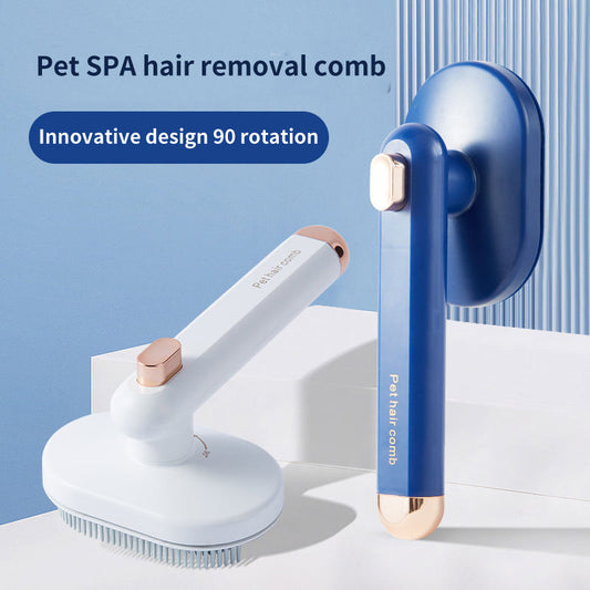 KFX-4468797 High-Density Needle Pet Grooming Comb for Dogs and Cats - Self-Cleaning Brush in Multiple Colors