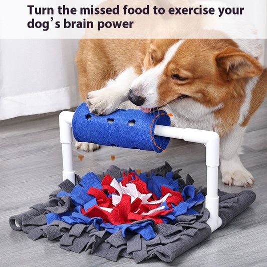KFX-4473789 Blue Dog Food Leakage Smell Educational Pet Toy Made of Durable Polyester