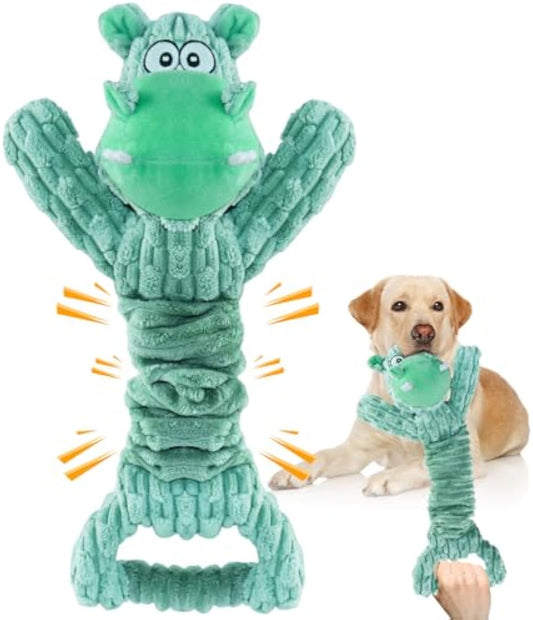 KFX-4480189 Large Plush Dog Toy with Squeaker and Crinkle Paper for Interactive Play, Ideal for Small to Large Dogs