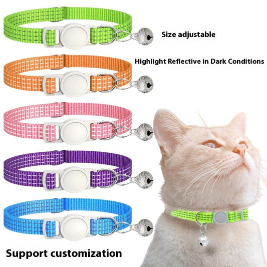 KFX-4480701 Comfortable and Breathable Nylon Cat Collar - Free Size in Various Colors for All Seasons