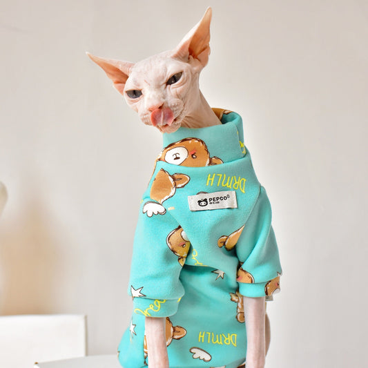 KFX-4481085 Warm and Soft Milk Silk Cotton Pet Clothes for Cats in Various Sizes