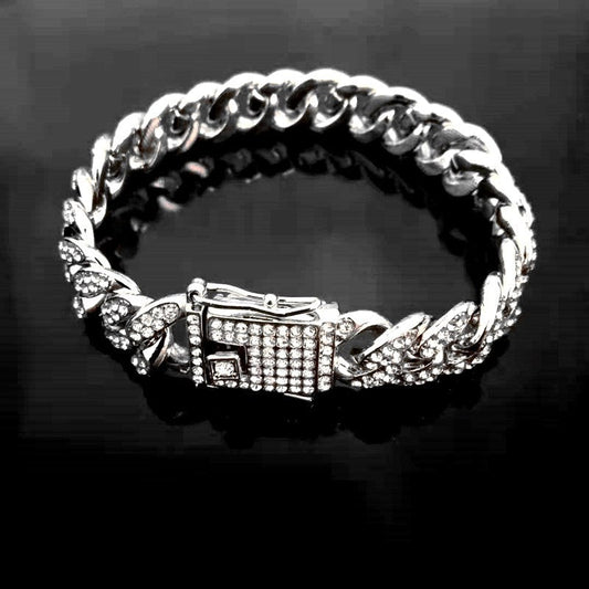 KFX-4481341 Cuban Link Bracelet in Gold and Silver - Alloy, 20cm to 60cm Sizes