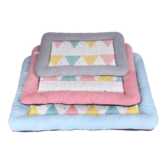 KFX-4513341 Cool Comfort Pet Nest Pad for Dogs and Cats – Available in Grey, Pink, and Blue