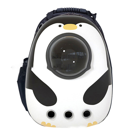 KFX-4513725 Portable Pet Backpack with Transparent Cover and Ventilation Holes for Cats and Dogs