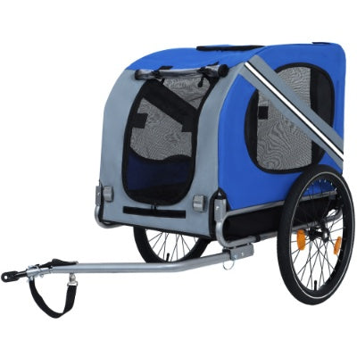 KFX-4518845 Large Folding Bike Trailer for Dogs, All-Terrain Pet Carrier, 120LB Capacity, Durable Steel Frame, Ideal for Cycling, Jogging, and Outdoor Adventures