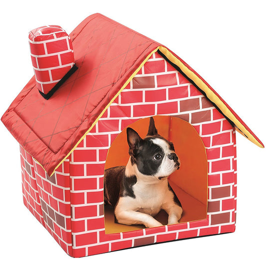 KFX-4521277 Cozy Cat Litter Cabin with Removable Cushion – Stylish Brick Design and Breathable Pearl Cotton Filling