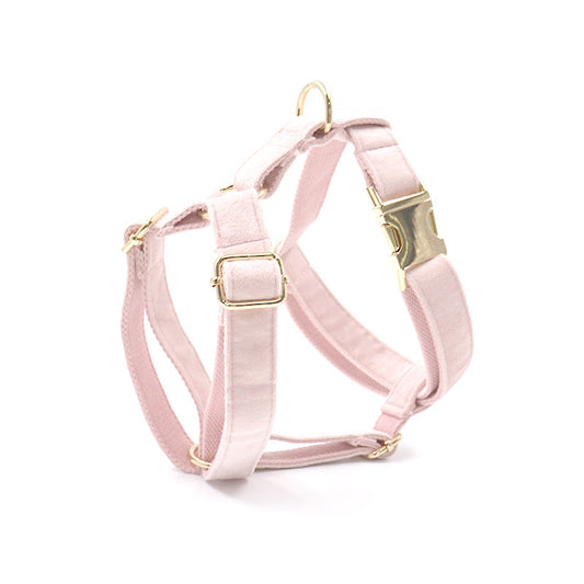 KFX-4532029 Pet Outing Chest Strap - Available in Pink Velvet, Black Velvet, Cream Velvet, and Gem Green Velvet, Sizes XS, S, M, L