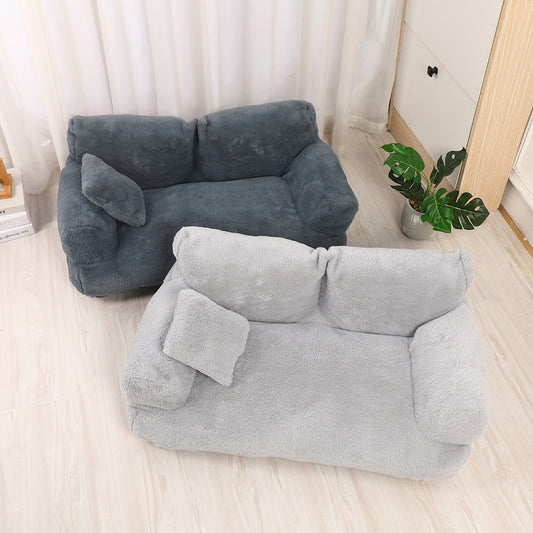 KFX-4534205 Warm Rabbit Plush Sofa Nest for Pets - Multiple Sizes Available