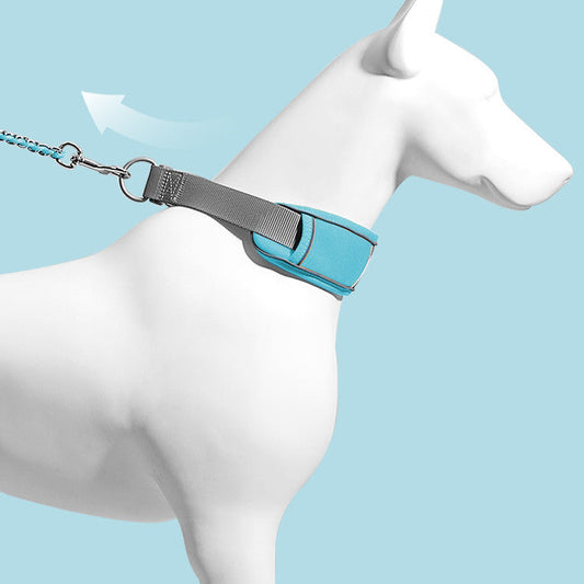 KFX-4540477 Durable Nylon Dog Collar and Leash Set with Comfort Padding - Multiple Colors and Sizes Available