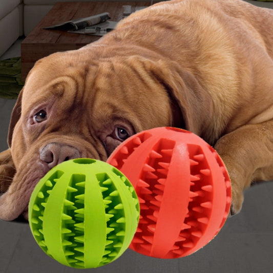 KFX-4552637 Bite Resistant Rubber Watermelon Ball for Dogs - Multi-Color Pet Toy