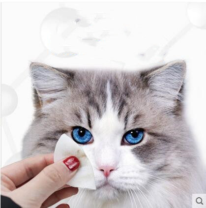 KFX-4557629 Cat Tear Stain Remover Wipes for Gentle Eye, Ear, and Teeth Cleaning