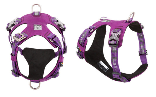 KFX-4564797 Waterproof Reflective Super Fiber Dog Chest Strap - Adjustable Sizes in Army Green, Black, and Purple