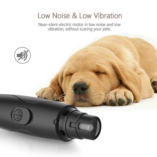 KFX-4575037 Rechargeable Low Noise Electric Nail Polisher for Pets - Safe and Easy to Use