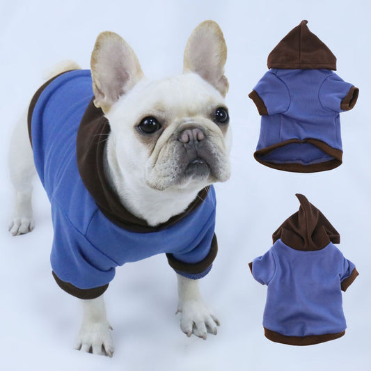 KFX-4587837 Dog Fleece Padded Hooded Sweater in Blue, Red, Yellow – Available in Sizes S to XXL