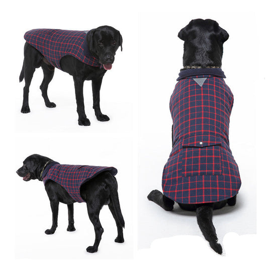 KFX-4590909 Reflective Slim-Fit Winter Vest for Large Dogs in Red and Blue