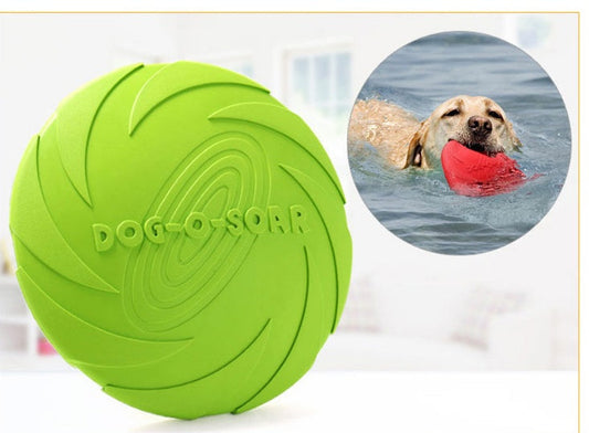 KFX-4593341 Bite-Resistant Floating Frisbee for Golden Retriever Training - Rubber, Multiple Colors