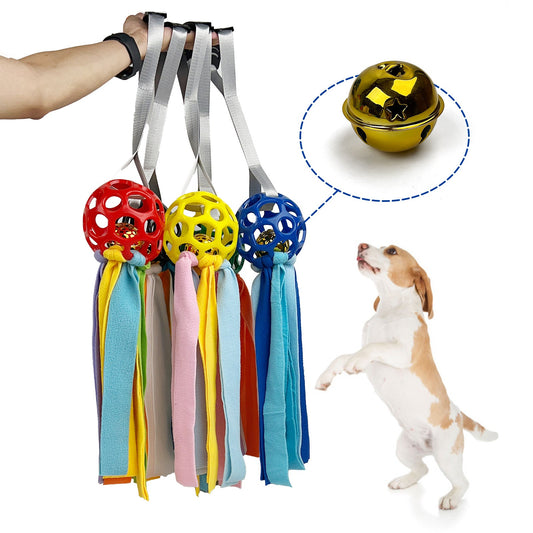 KFX-4595773 Interactive Educational Hollow Toy Ball for Dogs and Cats with TPR Sound and Bell - 75cm, 210g
