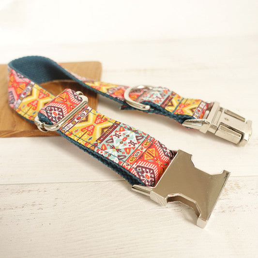 KFX-4600125 Durable Polyester Loose Dog Collar with Metal Buckle – Multiple Sizes Available (XS-XL)