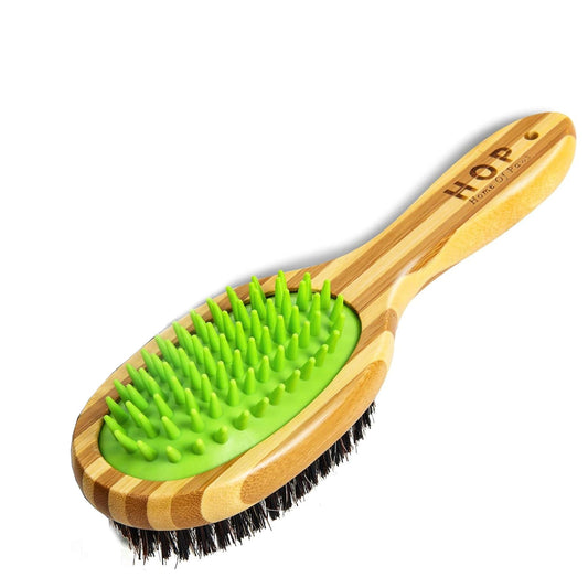 KFX-4607293 Two-Sided Dog Grooming Brush for Short Hair Coats - Detangling and Shedding Tool