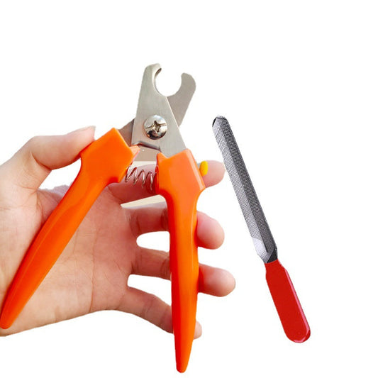 KFX-4607805 Stainless Steel Pet Nail Clippers with File for Dogs and Cats – Ergonomic Design for Easy Grooming