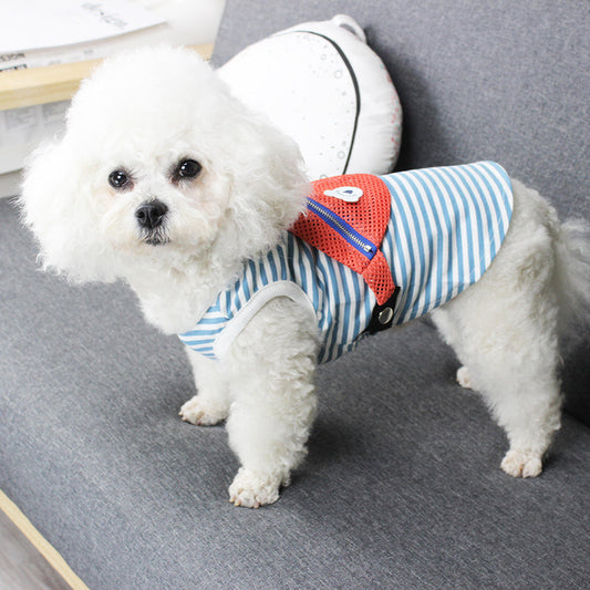 KFX-4615357 Small Pet Dog Backpack Vest - Adjustable Fit for Sizes S-XXXL, Yellow & Blue Options