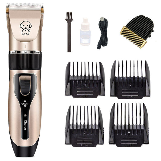 KFX-4632637 Ceramic Blade Pet Electric Grooming Clipper with Adjustable Combs and Quiet Operation