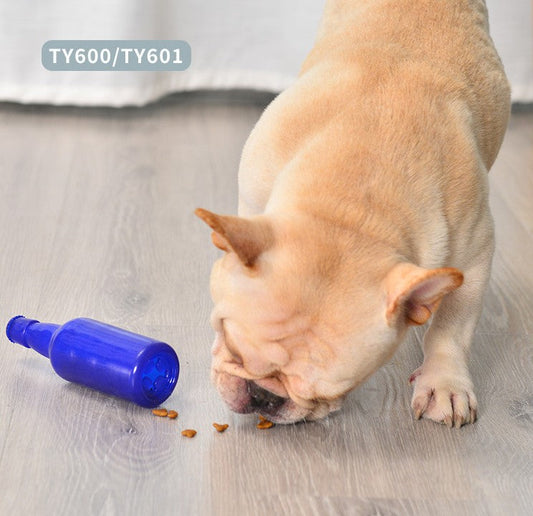 KFX-4637629 Durable Small Dog Puzzle Toy with Food Leakage Feature and Random Color Design