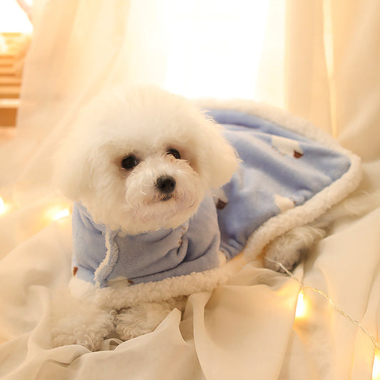 KFX-4644925 Transformative Warm Nightgown for Cats in Soft Lamb Cashmere, Multiple Colors and Sizes