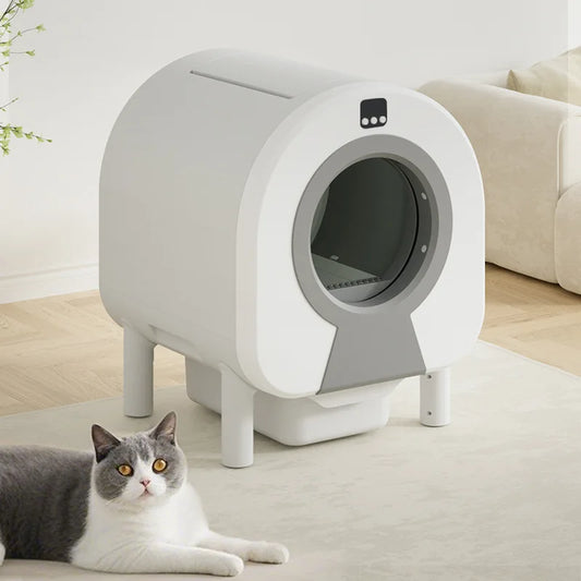 KFX-464595 Automatic Self-Cleaning Cat Litter Box with Wi-Fi Remote Control and Eco-Friendly Design