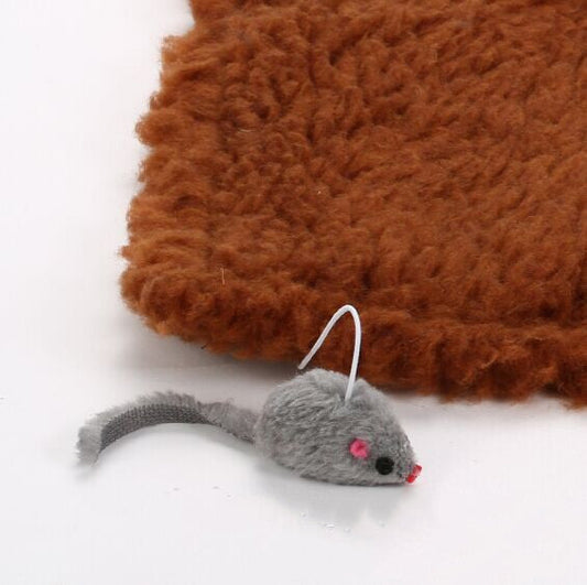 KFX-4648509 Hemp Cat Scratch Board with Plush Surface - 48 x 31 cm Teaser Toy