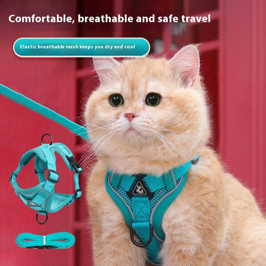 KFX-4668861 Breathable Mesh Pet Vest with Anti-Lost Collar for Dogs and Cats - Various Colors Available