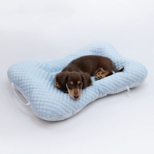 KFX-4671421 Cooling Pet Bed Mat - Non-Stick, Hair-Resistant, Oxford Cloth - Light Blue or Light Green - S & M Sizes