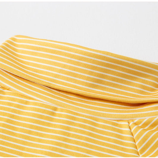 KFX-4674109 Striped High-Neck Fleece Shirt for Medium and Large Dogs - Comfortable, Soft Fabric with Cute Bear Embroidery