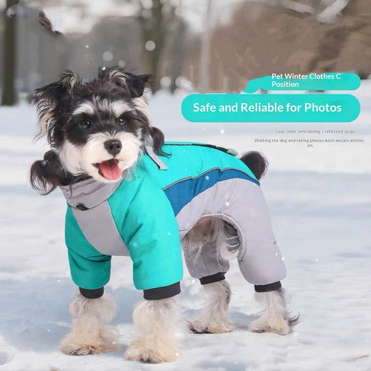 KFX-4679869 Fleece-Lined Waterproof Dog Coat with Traction for All Seasons