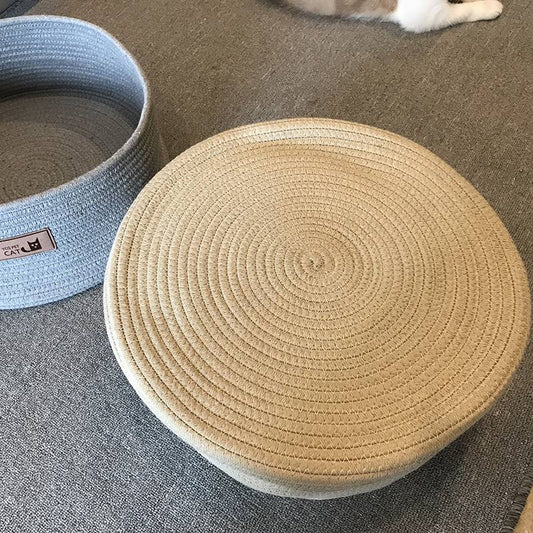 KFX-4681277 Handmade Cotton Rope Cat Litter - Non-Sticky Solution, Comfortable and Easy to Clean