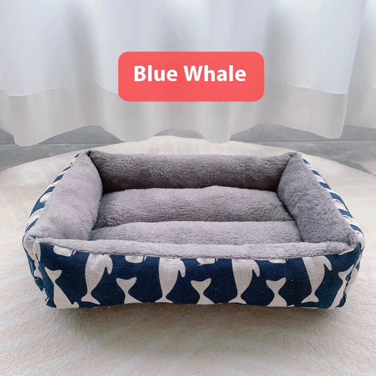 KFX-4696637 Linen Pet Bed with Moisture-Proof Features, Available in Multiple Colors and Sizes