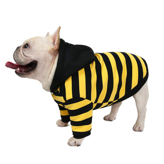 KFX-4712509 Cozy Cotton Striped Two-Leg Pet Coat for Autumn and Winter