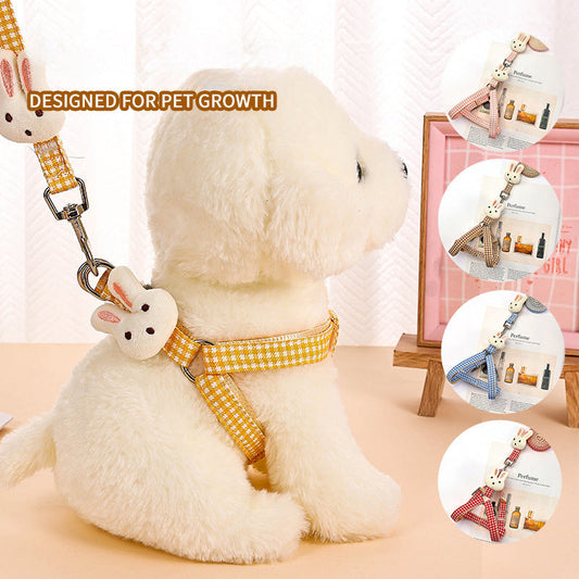 KFX-4721085 Small Dog Harness with Quick Release Nylon Straps and Anti-Pull Leash for Pets