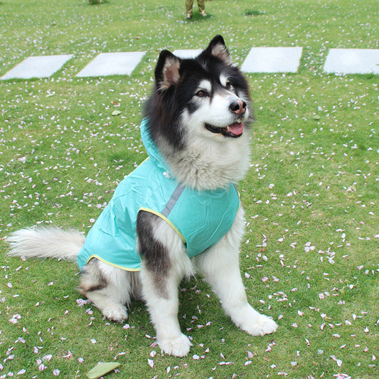 KFX-4721213 Reflective Dog Raincoat in Colorful Designs - Waterproof Polyester, Various Sizes