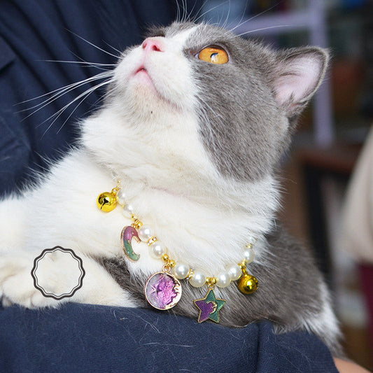 KFX-4742845 Metal Neck Ornaments for Pets - Puppy Collars with Bells, Multiple Sizes Available