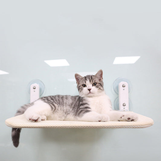 KFX-4748221 Four Seasons Universal Cat Litter Hammock with Suction Cups for Window Use, Foldable Design