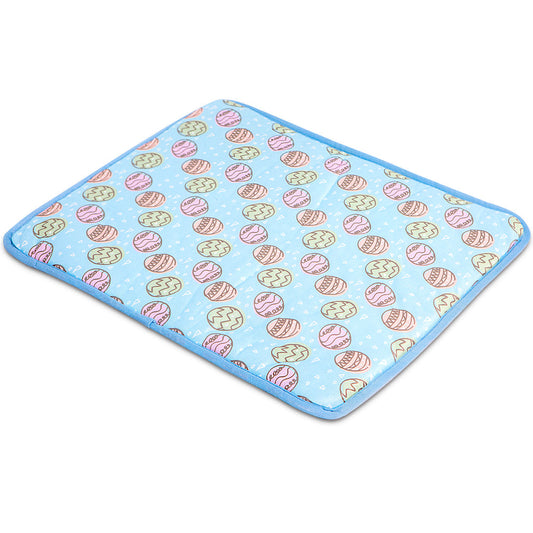 KFX-4762173 Cooling Pet Mat for Dogs and Cats - Portable Ice Blanket for Summer Use, Cotton Material in Blue and Pink
