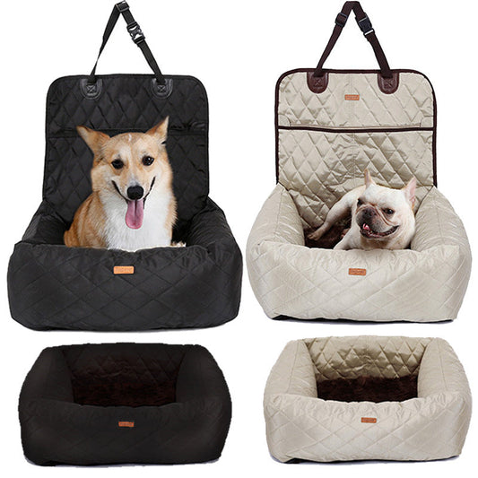 KFX-4775869 Folding Multi-Purpose Pet Dog Carrier with Thickened Seat Pad for Cars and Home