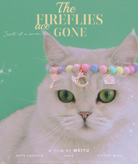 KFX-4787133 Colorful Macaron Pearl Dream Moon Headdress and Meteor Rabbit Collar Accessories Set