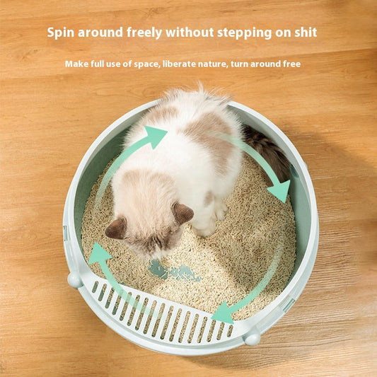 KFX-4804285 Anti-Splash Semi-Closed Cat Litter Box in Multiple Sizes and Colors