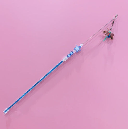 KFX-4812989 Telescopic Cat Play Toy with Flying Insects and Long Bells