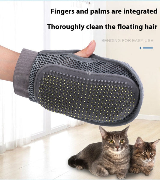 KFX-4829117 Pet Grooming Gloves for Dogs, Cats, and Small Animals - Effective Dusting and Massaging Tool