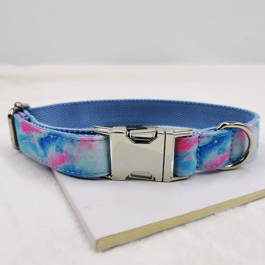KFX-4841149 Engravable Zinc Alloy Buckle Pet Collar - Polyester Material in Multiple Sizes